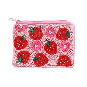 Monedero con Cuentas en Forma de Corazón, Monedero con Cuentas de Semillas, Elegante y Bonito, Diseño de Bordado a Mano - Product Image 5