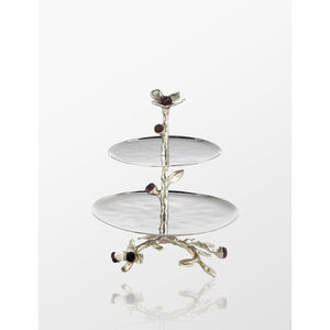 Admirable Design Tableware Cake Serving <b>Stand</b> Fruits Server <b>Cupcake</b> <b>Stand</b> Metal Nickle Plated Finishing Round 2 Tier Cake <b>Stand</b> - Product Image 1