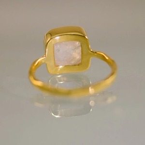 Hecho a mano Plata de Ley 925 vendedor indio chapado en oro azul Natural Arco Iris piedra lunar 14K diamante perla piedra preciosa joyería fina - Product Image 3