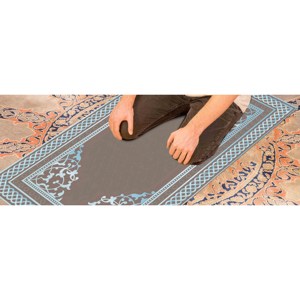 Alfombra Decorativa con Estampado de Mezquita: Elegante Alfombra de Oración con Estampado, Regalo Musulmán, Alfombra Delgada No Tejida - Product Image 2