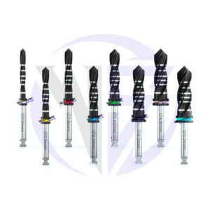 Brocas de irrigación externa para implantes dentales, fresas quirúrgicas recubiertas de titanio negro, herramientas de cirugía de implantes endurecidos de larga duración, 8 Uds. - Product Image 1