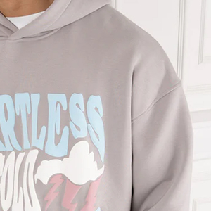 100% Material de algodón Color sólido Hombres Puff Imprimir Sudaderas con capucha Estilo casual Personalizar su propio logotipo Sudaderas con capucha para hombre - Product Image 5