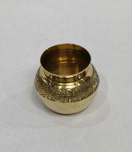 Plato de Adoración de Latón para Panch Puja y Jal Patra con Lota para Pooja y Cuchara, Set de Incienso Charan Amrit, Quemador de Bakhoor, Tamaño Personalizado - Product Image 6