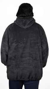 New Style 2025 <b>Personalized</b> Oversized Wearable Fleece <b>Blanket</b> Hoodie with Hood Pouch Pocket Perfect for Winter Comfort Warmth - Product Image 3