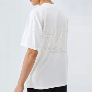 Prix raisonnable en gros 100% coton coupe ample imprimé T-shirts pour hommes Logo personnalisé unisexe t-shirts - Product Image 2