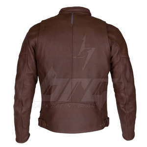 Marque privée Veste d'hiver en cuir de moto sur mesure Veste en cuir de moto quantité minimale de commande bas pour hommes - Product Image 2