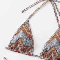 Ensemble de bikini 2 pièces sexy de luxe pour femmes, taille plus, coupe haute, avec logo personnalisé, dentelle, maillot de bain d'été