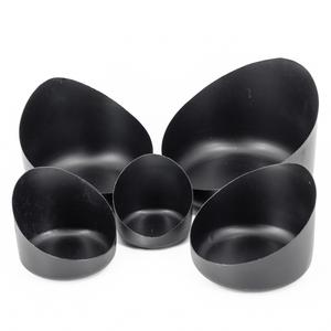 Juego de 2 Portavelas Cónicos de Metal Negro Mate, Portavelas de Hierro Fundido Minimalista Nórdico para Centro de Mesa, Decoración de Bodas - Product Image 3