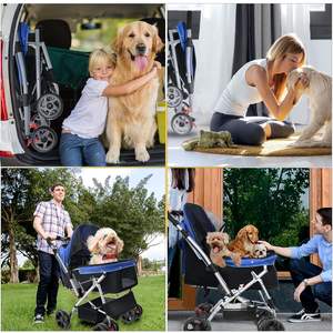 Cochecito portátil para mascotas con diseño de lujo, estructura de acero de 4 ruedas para todas las estaciones, hecho en Vietnam, para uso en automóviles y animales - Product Image 6