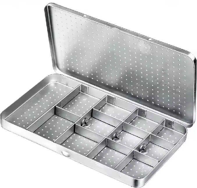 Professional High-Quality Stainless-Steel Sterilization Tray Needle case Perforated Surgical Holloware Instruments