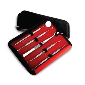 ชุดเครื่องมือดูแลสุขภาพช่องปากพร้อมกระจกทำความสะอาดฟันเครื่องขูดหินปูนหัววัดและแหนบ - Product Image 1