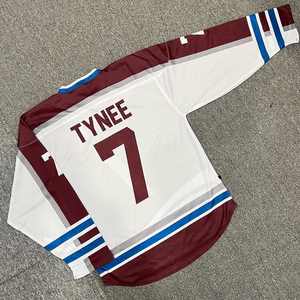 Respirant 100% Polyester Tackle Twill Chemise De Hockey Sur Glace Broderie Personnalisée Logo Patch Hockey Sur Glace Porter Jersey Hockey - Product Image 2