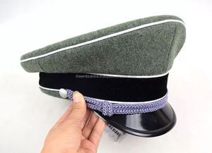 Casquettes uniformes personnalisées Hatgerman Casquette uniforme Couvre-chef argent brodé à la main Pakistan Casquettes personnalisées - Product Image 2