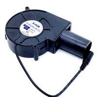 Ventilateur de barbecue 12V 50/60Hz avec prise AC 100V 220V, contrôleur de vitesse variable, centrifuge, pour barbecues en plein air, camping, cuisine
