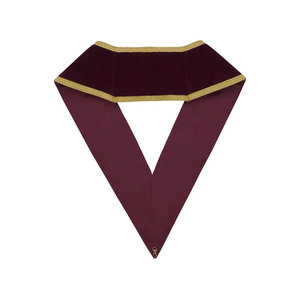 Material de lana de alta calidad Forma ovalada ligera Uso navideño Masonic Regalia Collar masónico con bordado hecho a mano - Product Image 3