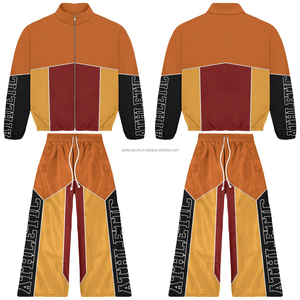 Blouson coupe-vent vintage deux pièces avec logo personnalisé pour homme Blouson coupe-vent court en nylon zippé avec sublimation - Product Image 3