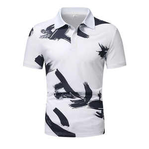 Impreso al por mayor Hombres Nueva tendencia de moda Impreso Pullover Polo Knit Polo Shirt para hombres - Product Image 1