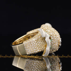 Notre plus récente bague Hip Hop en motif dollar en argent sterling 925 original avec diamants taille ronde Moissanite vvs Clarity - Product Image 2