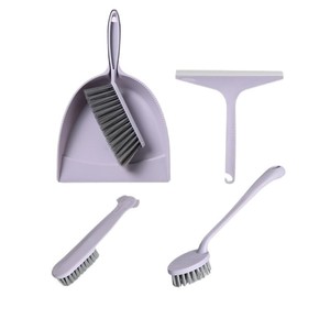 Juego de cepillos para limpiar escoba recogedor, cepillo para fregar platos, mango largo, suelo interior, barrido, lavado, <span class=keywords><strong>limpiaparabrisas</strong></span>, baño, lechada, agarre suave - Product Image 1
