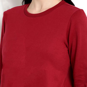 ODM เสื้อฮู้ดสวมหัวโอเวอร์ไซส์ของผู้หญิงผ้าฝ้ายถักมีฮู้ดด้านหน้าปก OEM โลโก้ออกแบบได้ตามต้องการ - Product Image 6