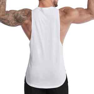 Débardeur de sport pour homme, vêtements de sport d'été, logo personnalisé, couleur personnalisée, débardeur blanc uni pour homme, débardeur musculaire pour homme - Product Image 4