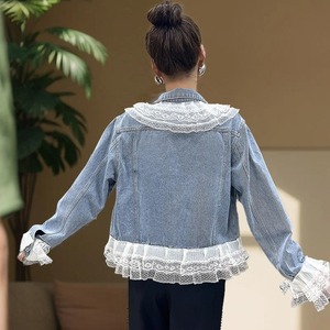 Chaqueta vaquera estampada con forro de algodón extraíble y cuello mandarín para mujer, ropa de abrigo gruesa y cálida, transpirable, ecológica, de invierno - Product Image 3