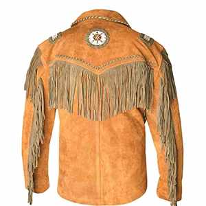 Chaqueta de cuero de vaquero con estilo para hombre de estilo occidental Original 100% para hombre - Product Image 2