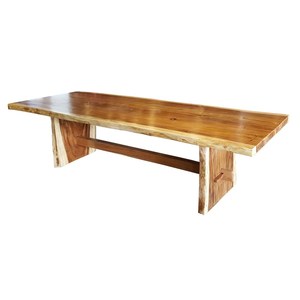 Mesa de Comedor de Diseño Moderno en Madera Sólida de Suar para Uso Interior y Exterior, Muebles para el Hogar de Alta Calidad, Color Natural - Product Image 1