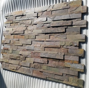 Kund Nhiều Màu Ấn Độ Slate đá Veneer tấm hình chữ nhật/Z hình dạng sổ cái xếp chồng nội thất/ngoại thất tường ốp chia khách sạn - Product Image 4