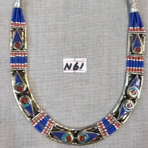 Nouvelle arrivée Collier traditionnel lapis en forme de fleur - Product Image 3