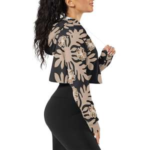 Jersey de longitud corta para mujer 2025, Sudadera con capucha, Top corto transpirable, sudaderas 100% de algodón frontal de talla grande, Top clasificado, venta de fábrica - Product Image 4