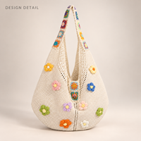 Sac fourre-tout en jacquard tricoté, style décontracté pour les trajets quotidiens, service d'échantillonnage rapide, vente en gros directe d'usine, logo personnalisé pris en charge