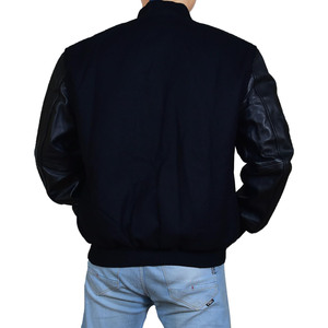 College Baseball Meilleure Vente Personnalisé Haute Qualité Corps En Laine Manches En Cuir Véritable Letterman Bomber Varsity Veste pour Hommes - Product Image 5