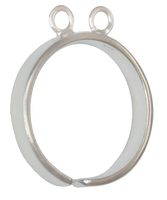Bague carrée brossée en argent sterling 925 avec disques de 5 mm - Composants de haute qualité pour la fabrication de bijoux DIY, emballés en boîte, meilleur prix