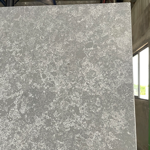 Bán buôn tùy chỉnh đá cẩm thạch cái nhìn bê tông màu xám da giống như kết cấu nhân tạo thạch anh tấm lớn <span class=keywords><strong>Countertop</strong></span> nhà bếp bảng Top Top - Product Image 2