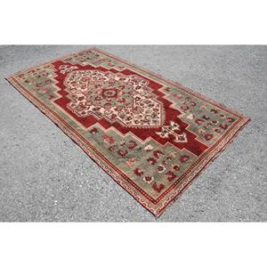 Tapis en laine patchwork rouge et vert classique grand tapis de jute rectangle 49x92 pieds pour entrée couloir support en latex technique de tissage - Product Image 2