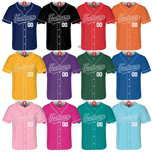 Camisetas de Béisbol Lisas Personalizadas con Impresión Roja para Hombre, Camisetas de Béisbol Baratas por Sublimación, Ropa Deportiva Transpirable - Product Image 1