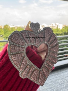 จี้925รูปหัวใจเงินสเตอร์ลิงประดับเพชรมอสซาไนต์สีฟ้าแบบชั้นสำหรับจี้หัวใจสำหรับผู้ชายและผู้หญิง - Product Image 5