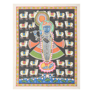 ผ้าตกแต่งผนังลายปิชไว สีเทาและสีดำ ผ้าฝ้ายคุณภาพดี งานศิลปะตกแต่งผนังสุดหรู - Product Image 1