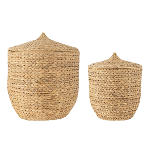 Handwoven <b>Water</b> Hyacinth Lidded Basket For Home Storage, Sustainable Wholesale <b>Water</b> Hyacinth Basket Crafts From Vietnam - Product Image 4