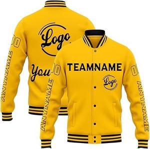 Chaqueta Universitaria Personalizada para Hombre con Logotipo Personalizado, Chaqueta Universitaria con Letras para Hombre, Chaqueta Universitaria de Béisbol Informal con Parches para Adultos - Product Image 6
