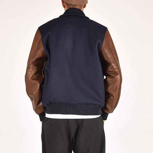 Automne hiver manteau de laine Logo personnalisé Baseball ample 2025 décontracté Letterman Baseball veste université veste pour hommes Varsity veste - Product Image 4