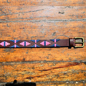 Ceinture de polo en cuir de buffle ethnique fil cireux finition à la main solide boucle en alliage de Zinc 35MM largeur mode affaires décontractées - Product Image 5