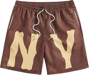 Pantalones Cortos Deportivos Elásticos y Cómodos para Hombre, con Cordón, para Gimnasio, Verano, Estilo Urbano, con Estampado Decorativo - Product Image 2