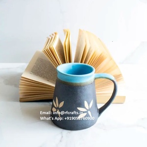 Juego de tazas de café de cerámica de color pastel con motivo de flores | Linda taza de té y platillo para uso en el desayuno - Product Image 3