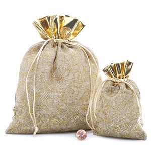 Bolsa de Yute Dorada Florentina para Recuerdos de Fiesta - Product Image 2
