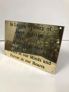 Placa Conmemorativa de Latón Grabada con Láser Personalizada y Pulida para Pared, Placa de Recuerdo, Proveedor al por Mayor - Product Image 1