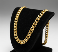Collier chaîne cubaine en argent 925 plaqué or, serti clos, audacieux, unisexe, bijoux de mode streetwear, cadeau de fête, vente en gros