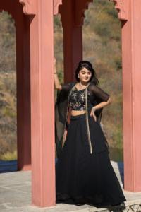 Gorgette pesado de moda con trabajo de bordado Lehenga Choli Fabricante y proveedor de Surat a la tarifa más baja - Product Image 5