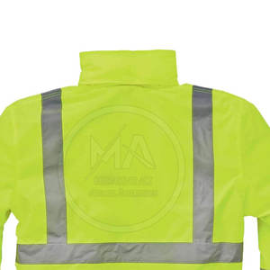 Venta caliente de alta visibilidad reflectante impermeable transpirable con capucha chaqueta de seguridad de invierno con color personalizable y logotipo - Product Image 6
